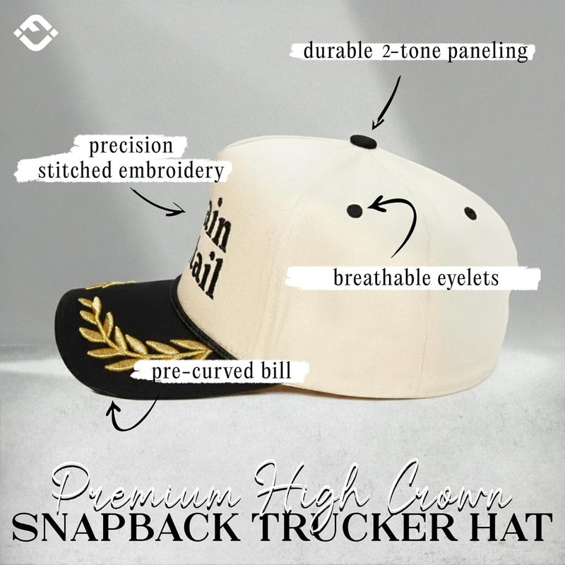 Funky Junque Vintage Canvas Snapback Hat - Adjustable 2 Tone Cap for Men Women - Put It On My, Cowboy, Girl Dad, Funny - Image 3